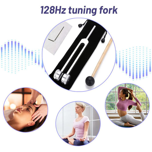 128 Hz Tuning Fork Set For Healing Chakra,Sound Therapy,Reliever Stress