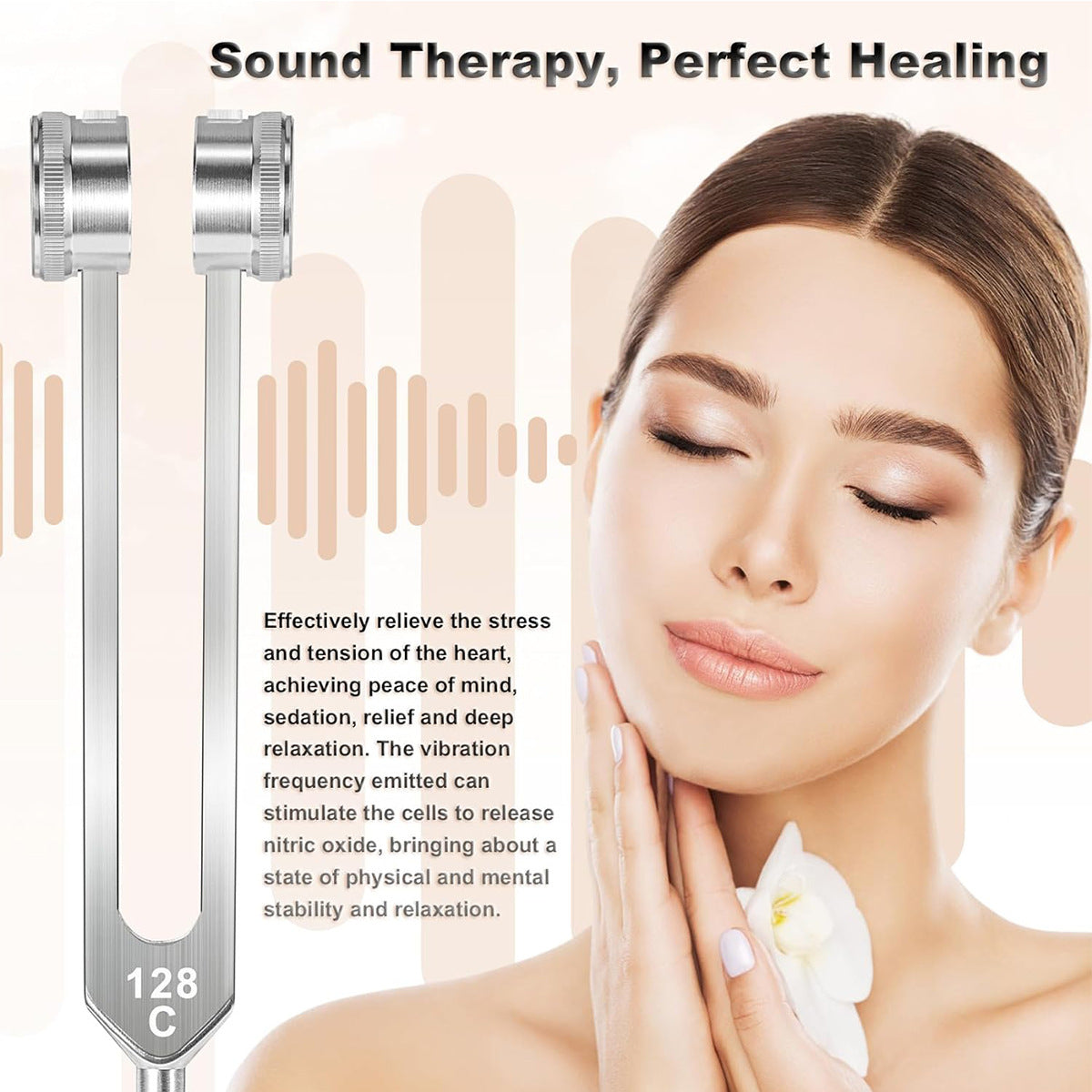 128 Hz Tuning Fork Set For Healing Chakra,Sound Therapy,Reliever Stress