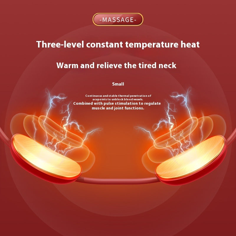 Mini Portable Hot Compress EMS Neck Massager