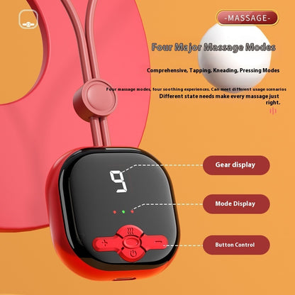 Mini Portable Hot Compress EMS Neck Massager