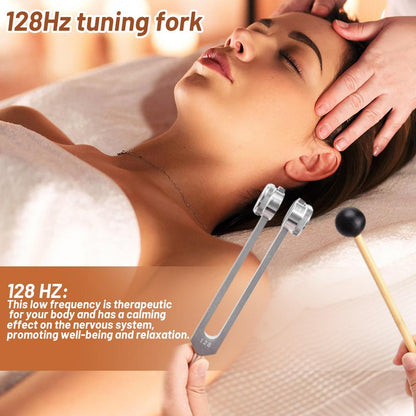 128 Hz Tuning Fork Set For Healing Chakra,Sound Therapy,Reliever Stress